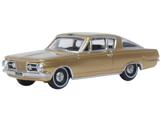 Oxford Diecast 1965 Plymouth Barracuda Gold HO Gauge 87PB65001