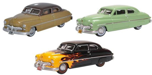 Oxford Diecast 87SET002 1949 Mercury Set 70th Anniversary (3) HO