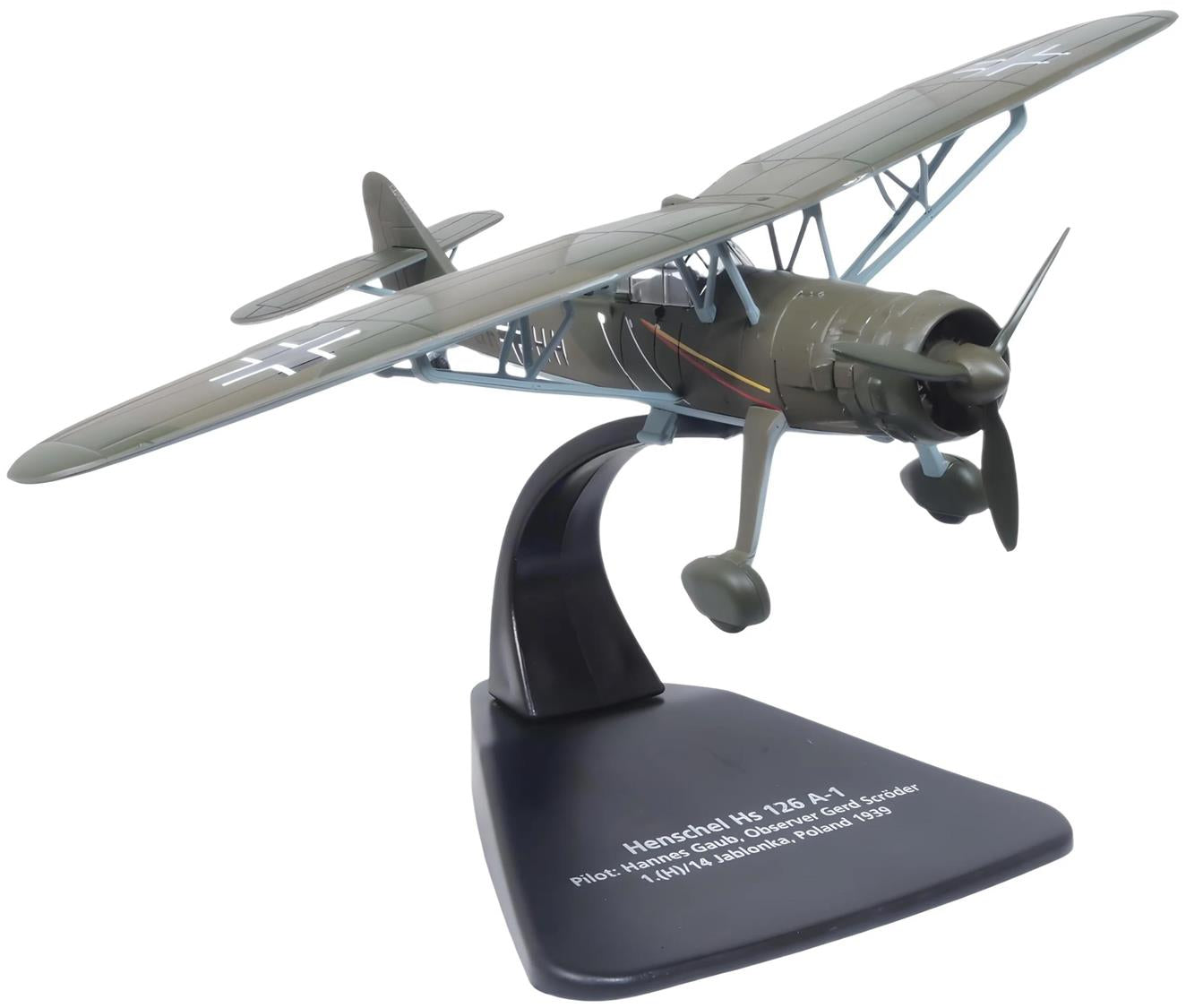 Oxford Aviation Henschel 123A Gaub/Schroder Poland 1939 (No Emblem) 1:72 AC120S
