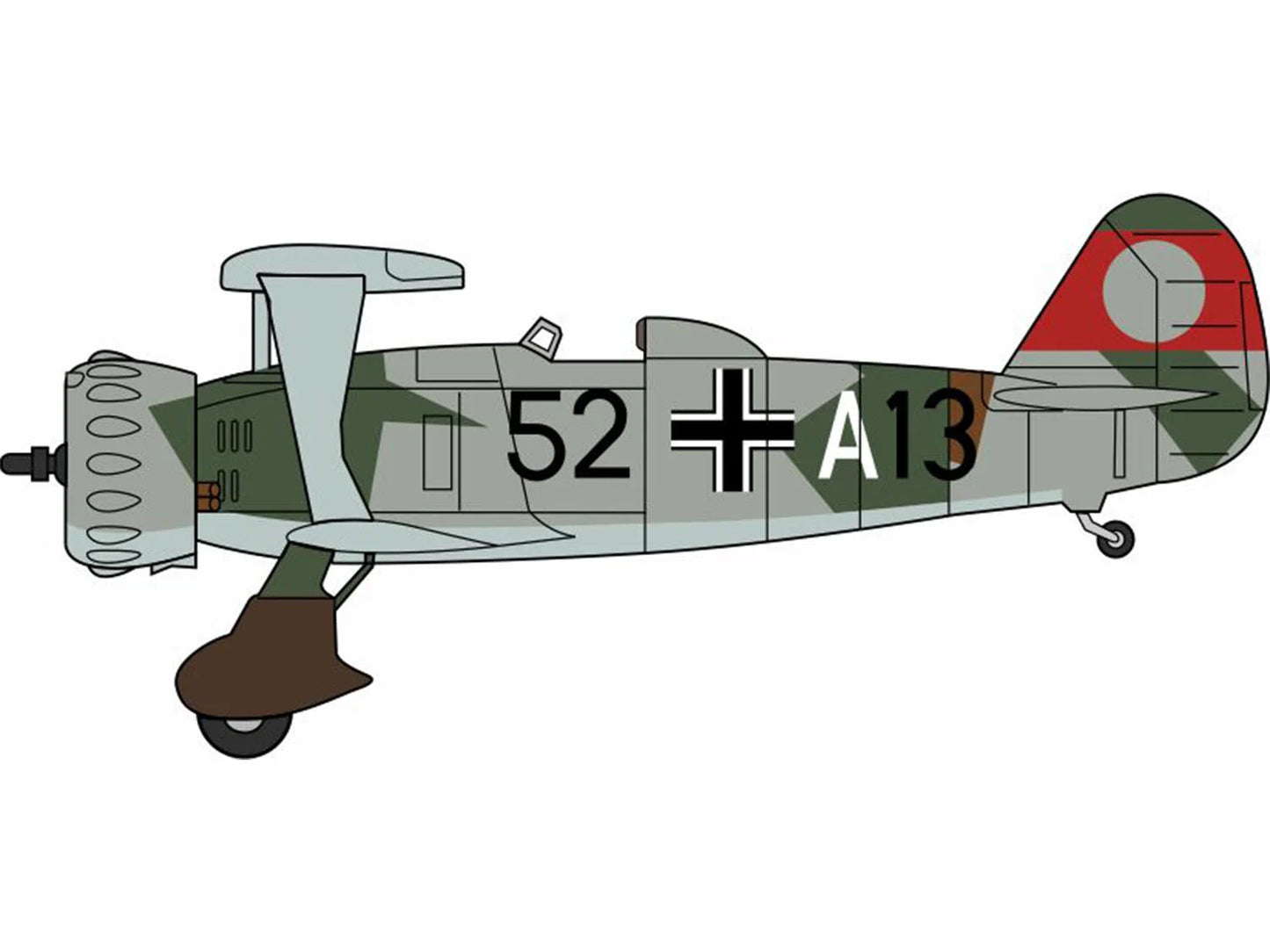 Oxford Aviation Henschel 123.3 Stg 165 Immelmann Germany 1937 (1:72) ODAC125S