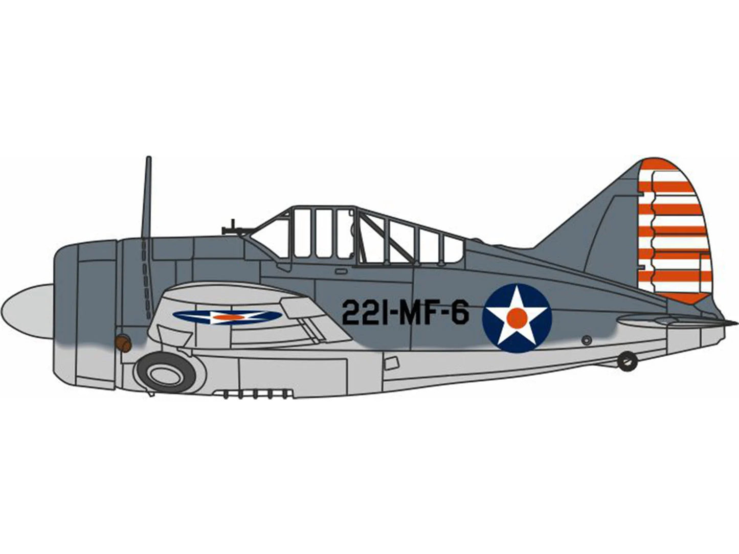 Oxford Aviation Brewster Buffalo Vmf-221 US Marine Corps Hawaii (1:72) ODAC131