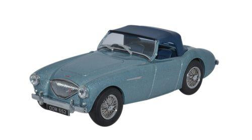 Oxford Diecast AH1001 Austin Healey 100 BN1 (Hood) Healey Blue 1:43