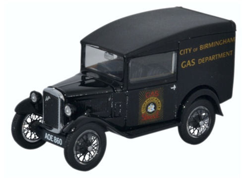 Oxford Diecast ASV006 Austin Seven RN Van City of Birmingham Gas Dept. 1:43