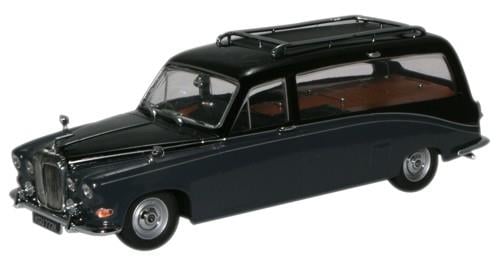 Oxford Diecast DS008 Daimler DS420 Hearse Black/Carlton Green 1:43