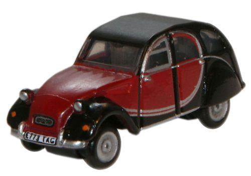 Oxford Diecast NCT001 Citroen 2CV Charleston Maroon/Black N Gauge
