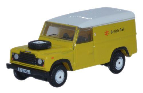 Oxford Diecast NDEF007 Land Rover Defender LWB Hard Top British Rail N Gauge