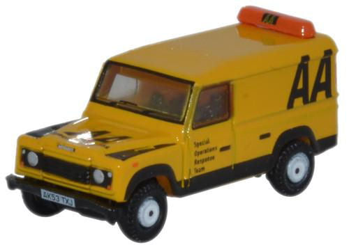 Oxford Diecast NDEF009 Land Rover Defender LWB Hard Top AA N Gauge