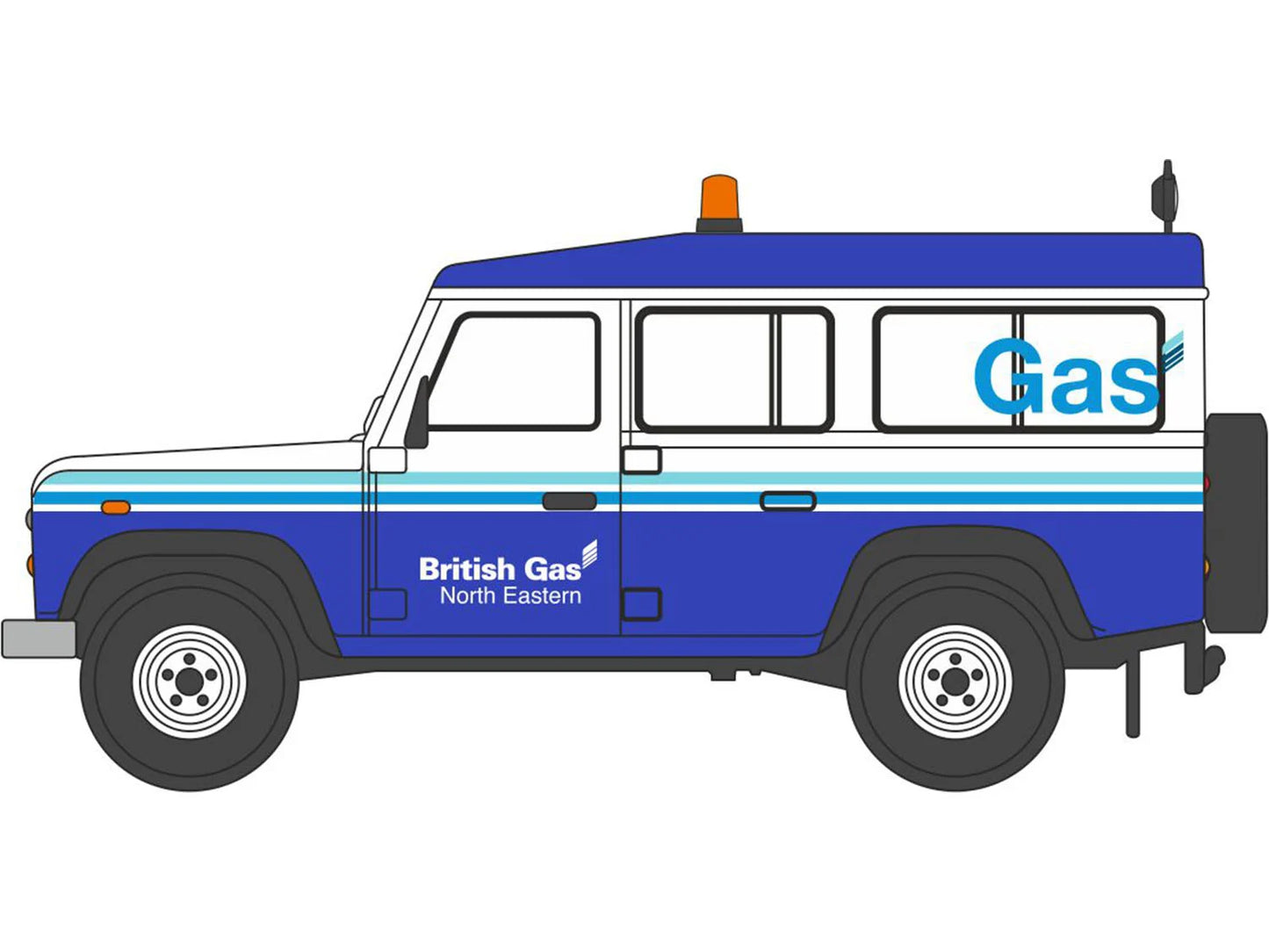 Oxford Diecast Land Rover Defender LWB British Gas ODNDEF019 N Gauge