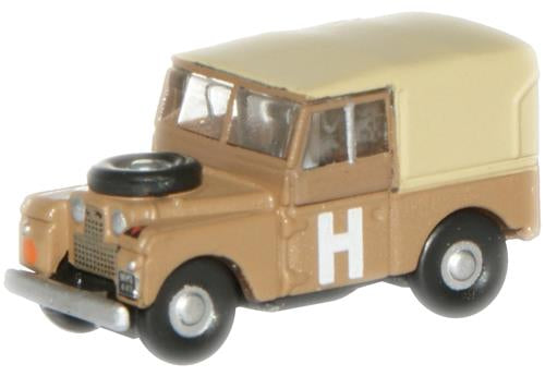 Oxford Diecast NLAN188002 Land Rover Series I 88" Canvas Sand/Military N Gauge