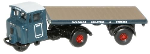 Oxford Diecast NMH007 Scammell Mechanical Horse Flatbed Trailer Pickfords N Gau.