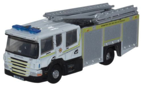 Oxford Diecast NSFE003 Scania Pump Ladder Grampian Fire and Rescue N Gauge