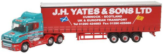 Oxford Diecast NTCAB008 Scania T Cab Curtainside J H Yates & Sons N Gauge