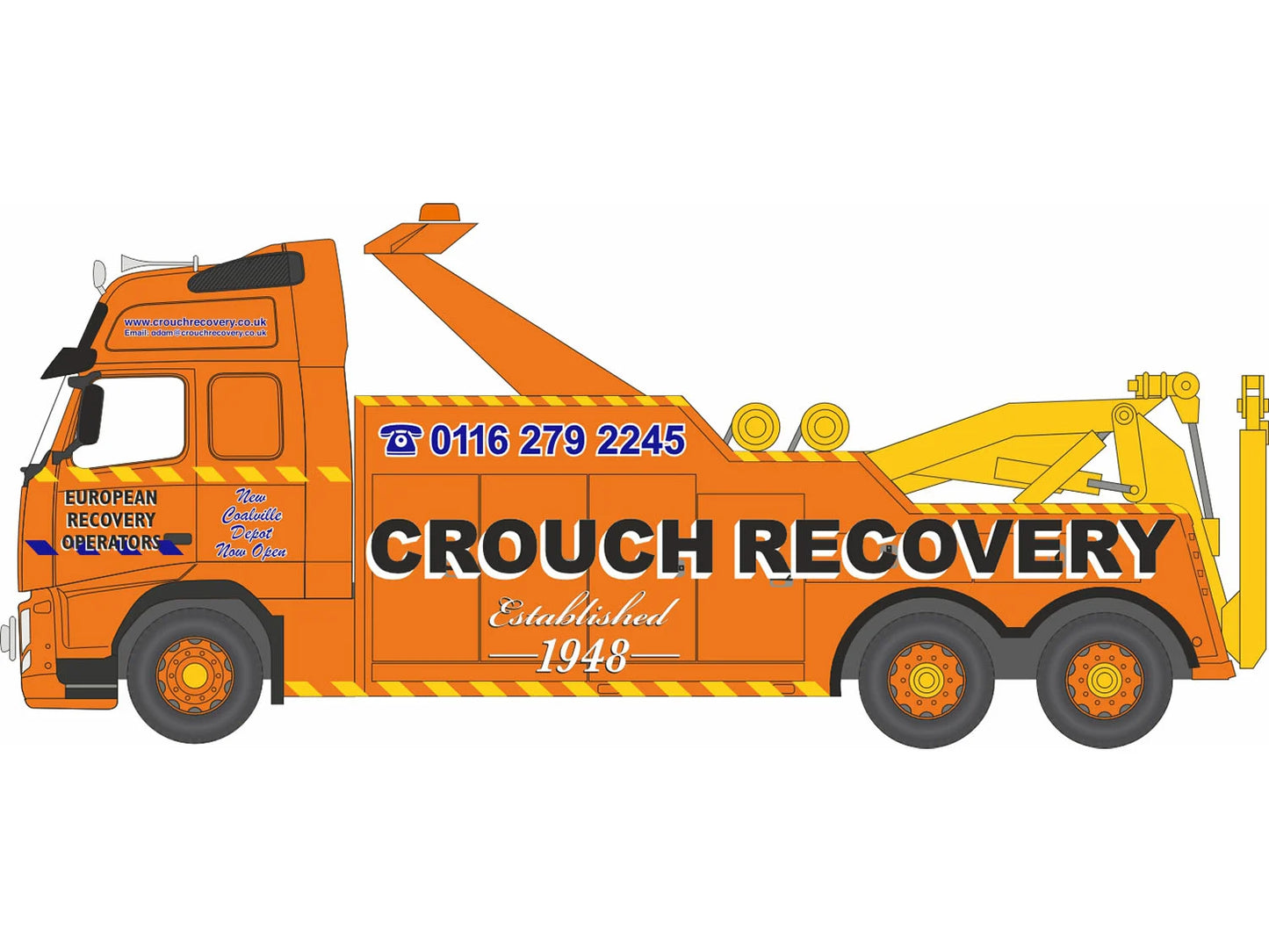 Oxford Diecast Volvo Recovery Truck Crouch Recovery ODNVOL09REC N Gauge