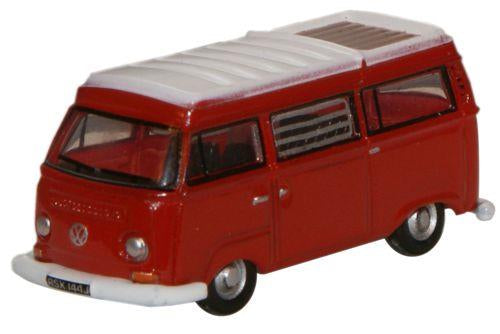 Oxford Diecast NVW004 VW Bay Window Camper Red/White N Gauge