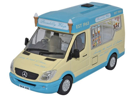 Oxford Diecast WM007 Whitby Mondial Mercedes Ice Cream Van Piccadilly Whip 1:43