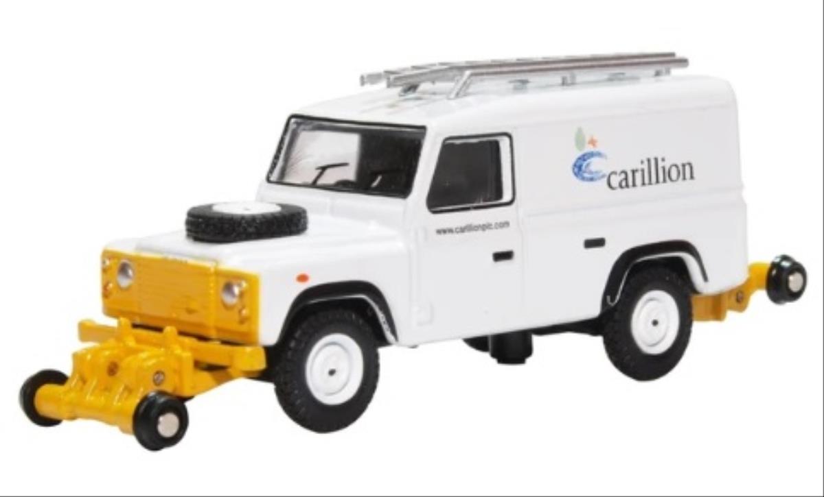 Oxford Rail 76ROR007 Rail/Road Land Rover Defender Carillion OO Gauge
