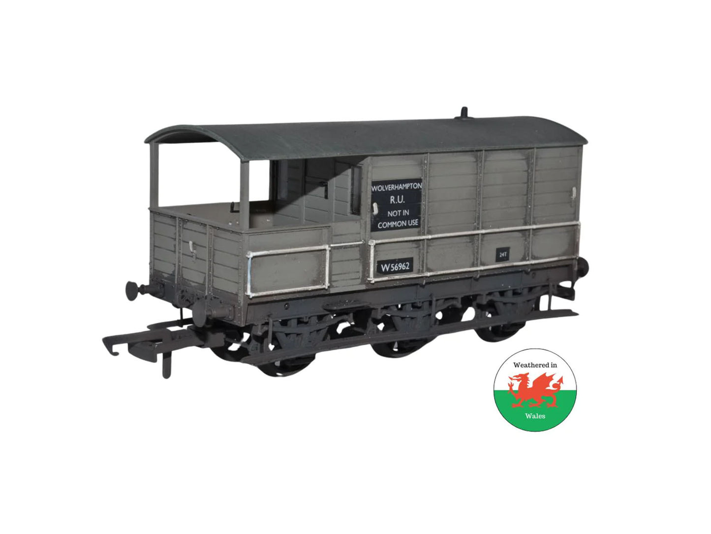 Oxford Rail Toad Brake Van BR 6 Wheel Wolverhampton 56962 wthrd OO OR76TOA004W