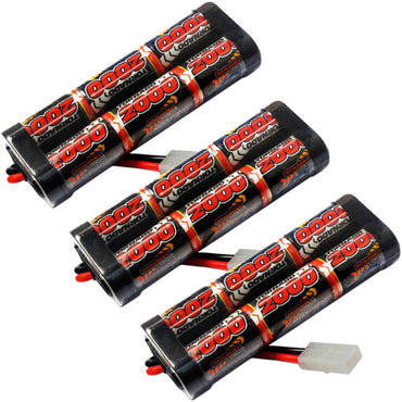 Overlander 3x 2000mah 7.2v Nimh Battery Pack Stick - Tamiya RC Car Boat