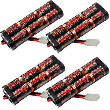 Overlander 4x 2000mah 7.2v Nimh Battery Pack Stick - Tamiya RC Car Boat