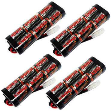 Overlander 4x 3300mah 7.2v Nimh Battery Pack Stick - Tamiya RC Car Boat