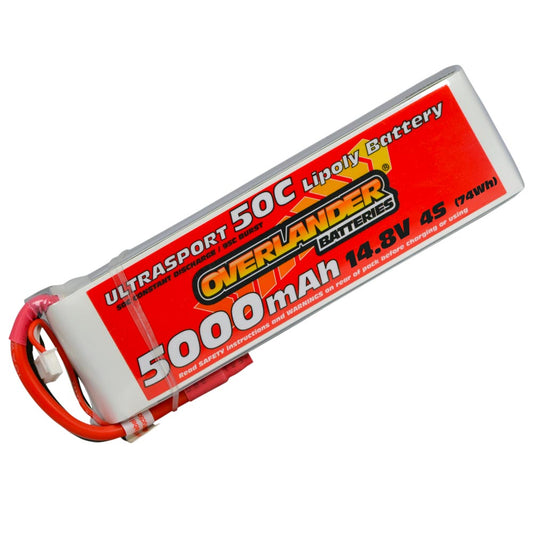 Overlander 4S 5000mah 14.8V 50C Ultrasport Lipo Battery 2632