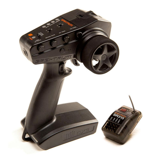 Spektrum DX3 3Ch DSMR Radio w/SR315 RC Car Wheel Radio Controller