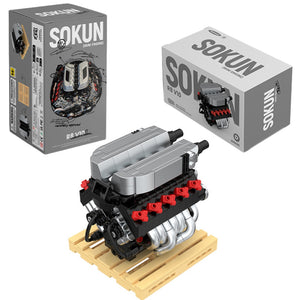 PowerBuild R8 V10 Mini Engine Brick Model 350pcs
