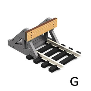 Proses BF-G-02 G Scale Buffer Stop w/Real Wooden Plate (2 pcs)