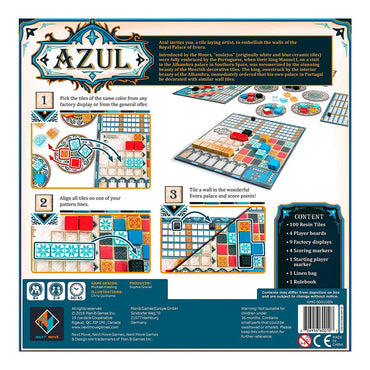 Azul - Board Game - Age 8+ - 2-4 Players - 30-45min