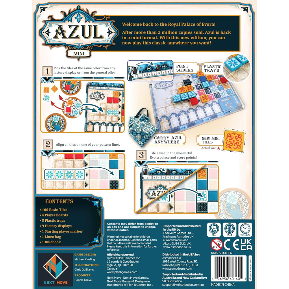 Azul Mini - Tile Board Game Age 8+ 2-4 Players