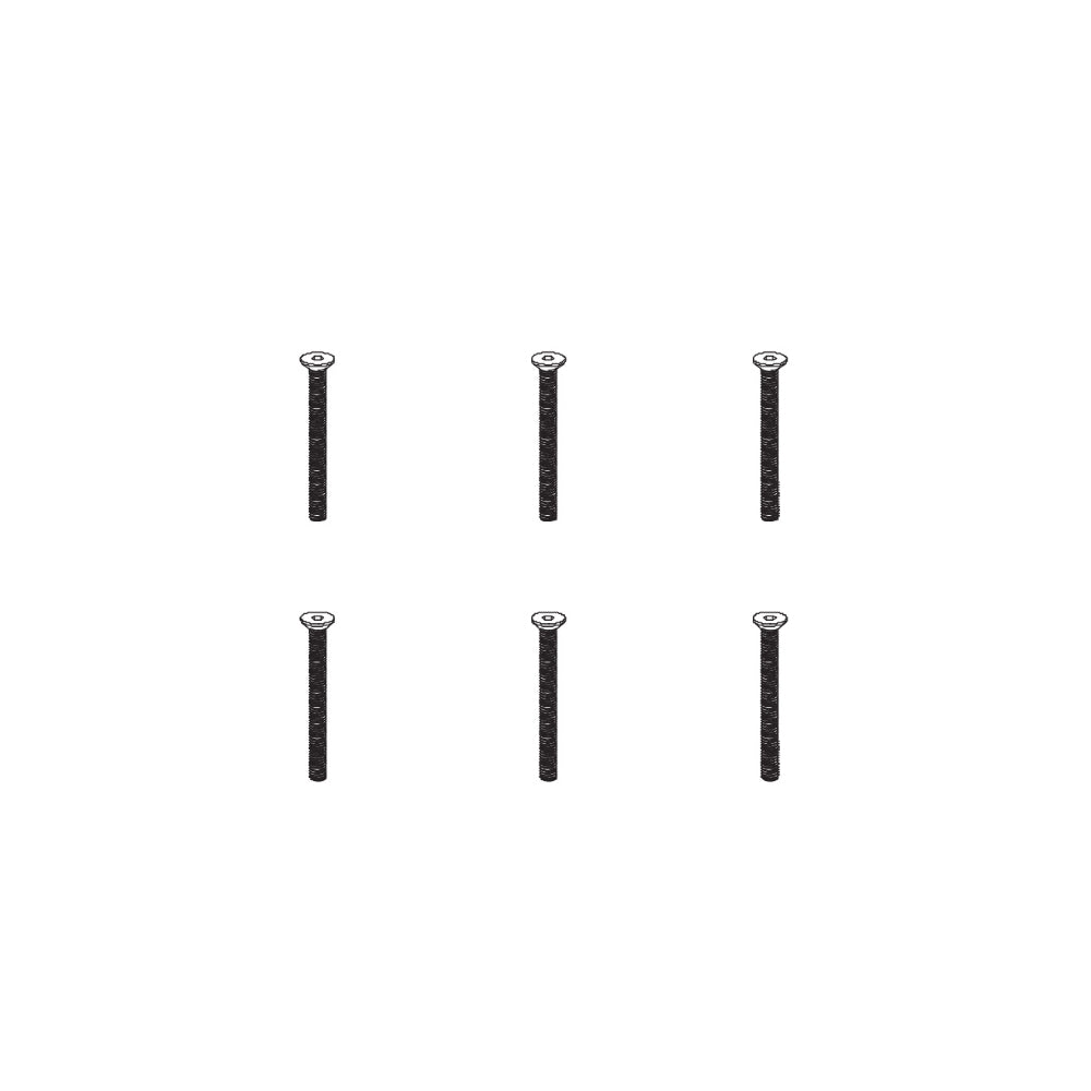 PD Racing Flat Head Hex Screw HM4x40 6pcs 230-019