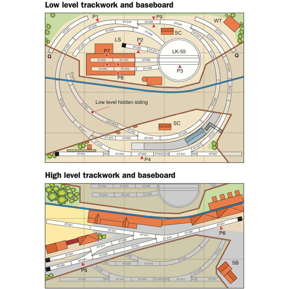 PECO Plan 14: Twin Level Layout - Complete HO/OO Gauge Track Pack