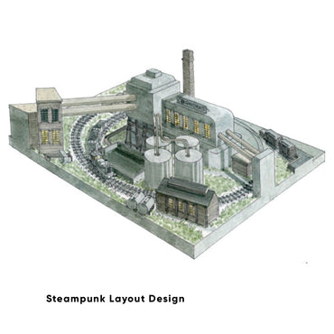 PECO Plan 6: Steampunk/Circular Branch - Complete N-Gauge Track Pack