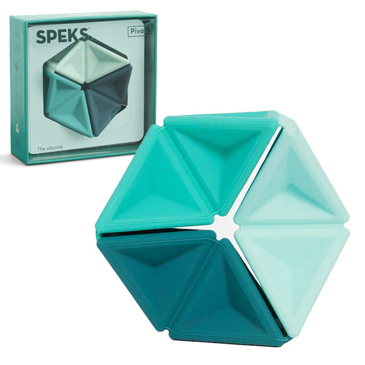 Speks Pivot - Teal - The Silicone Flexagon Adult Fidget Toy