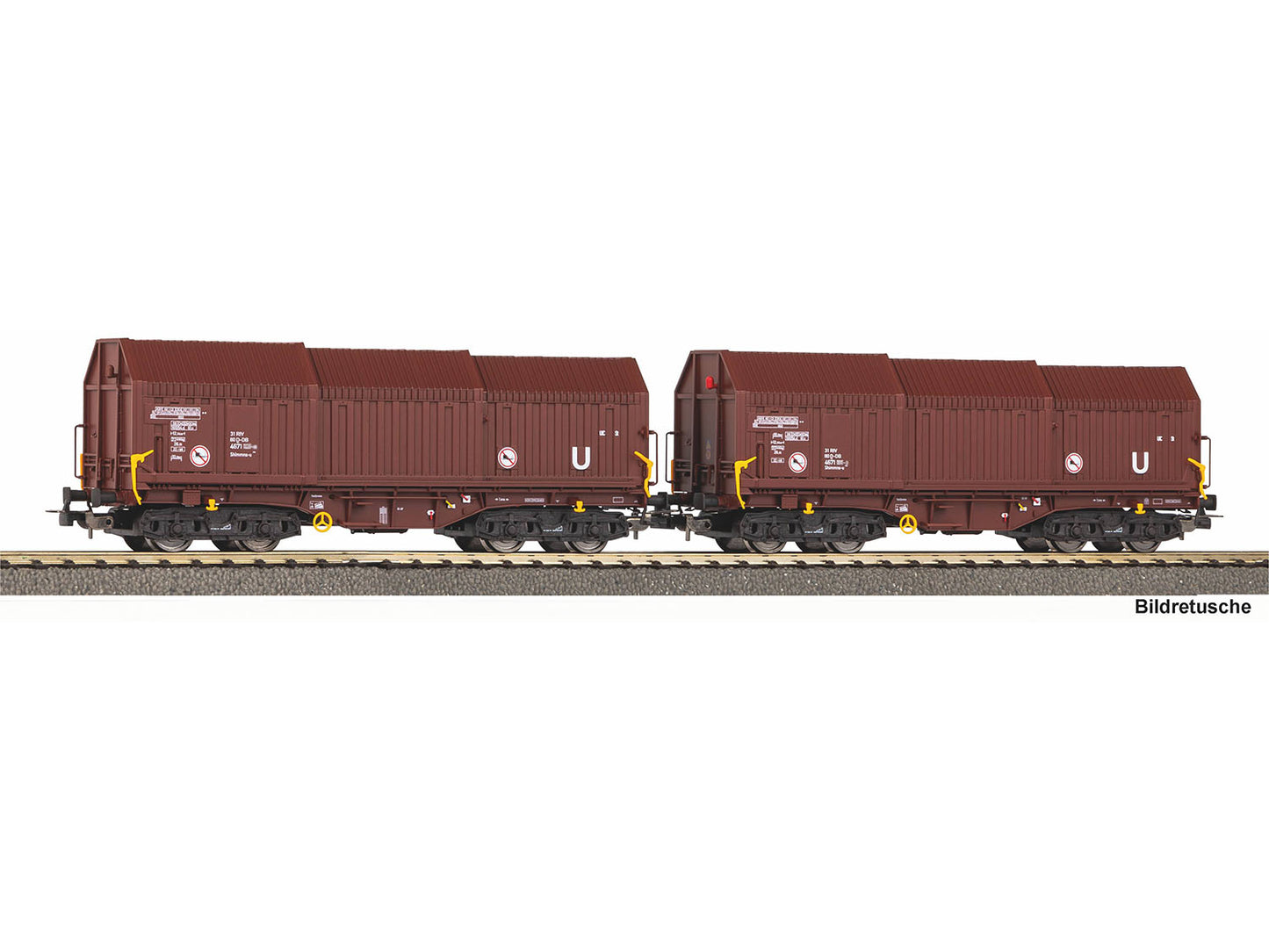 Piko 28337 Expert DBAG Telescopic Hood Wagon Set (2 V HO Gauge