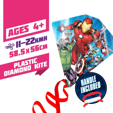 Brookite Marvel Avengers Plastic Kite - Kid's Summer Toy 30703