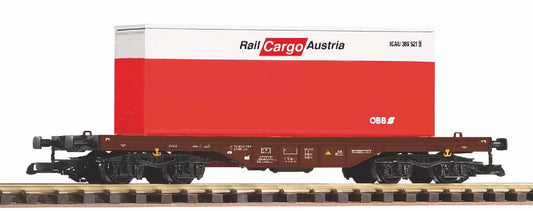 Piko 37011 Rail Cargo Austria Flat Wagon w/20' Container Load V G Gauge
