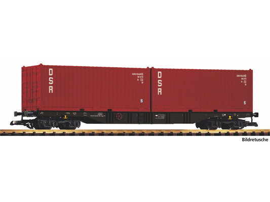 Piko DR Bogie Flat Wagon w/2x20' DSR Containers Load IV PK37755 G Gauge