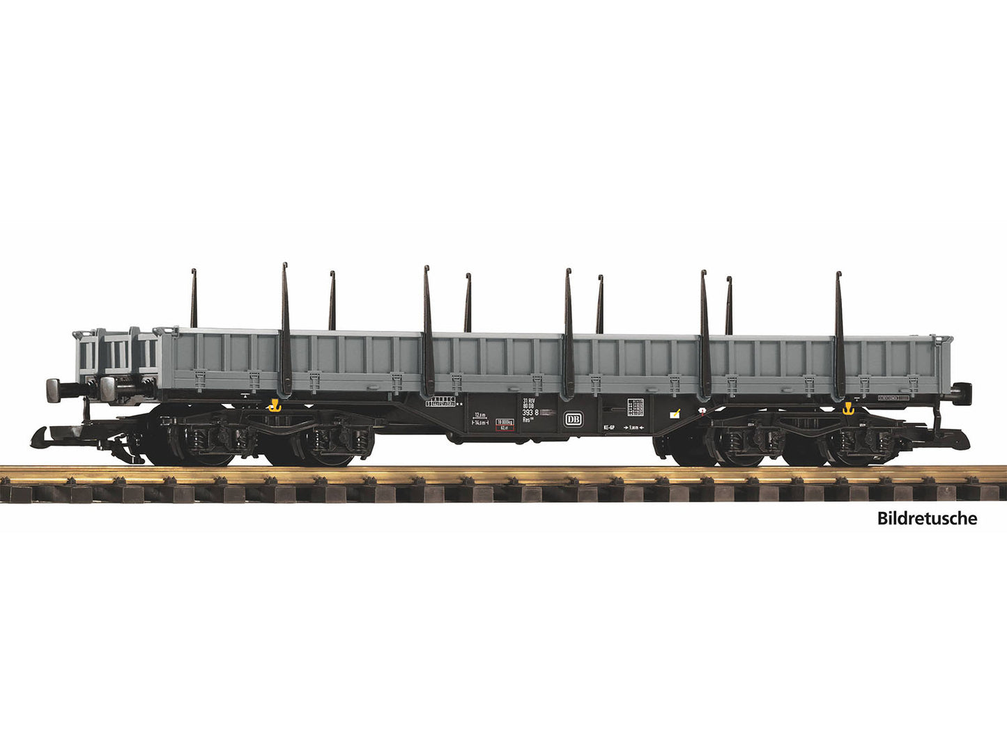 Piko 37766 DB Res-x Low Sided Bogie Stake Wagon IV G Gauge