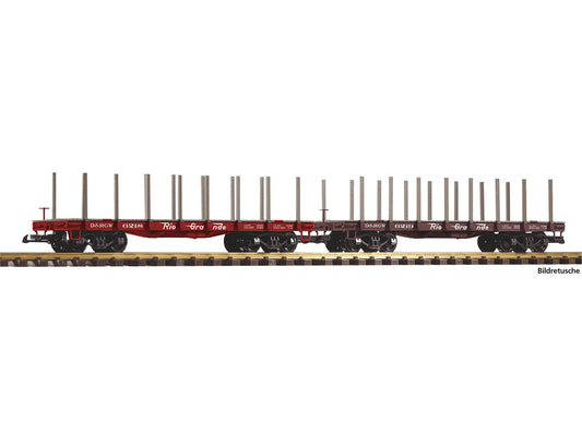 Piko D&RGW Bogie Flat Wagon Set (2) PK38797 G Gauge