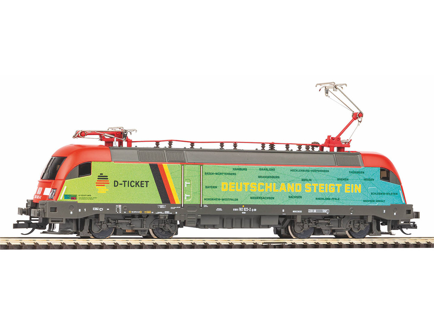Piko DBAG BR182 D-Ticket Electric Locomotive VI PK47441 TT Gauge
