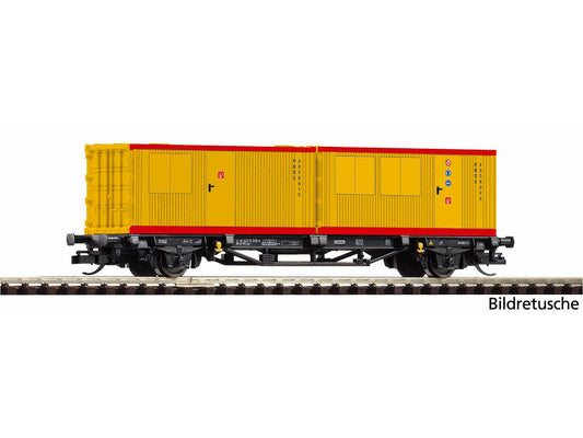 Piko PRS Flat Wagon w/2x20' Container Load VI PK47729 TT Gauge