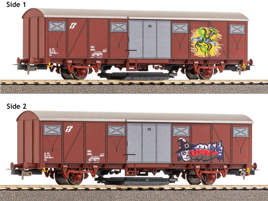 Piko Classic FS Track Cleaning Wagon w/Graffiti V HO Gauge PK54327