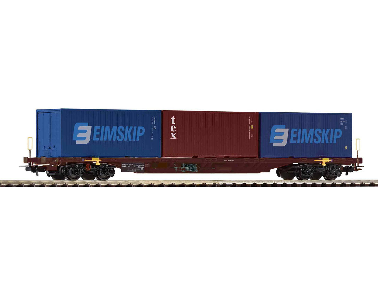 Piko Classic NS Sgnss Bogie Flat Wagon w/3xContainer Load VI HO Gauge PK54687