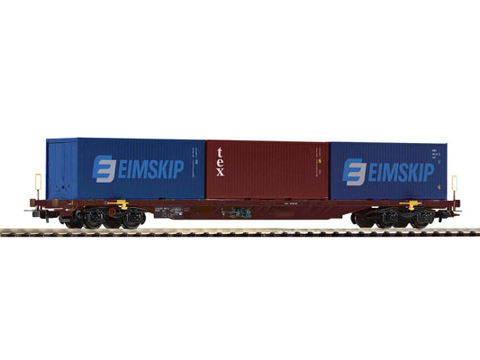 Piko Classic NS Sgnss Bogie Flat Wagon w/3xContainer Load VI HO Gauge PK54687