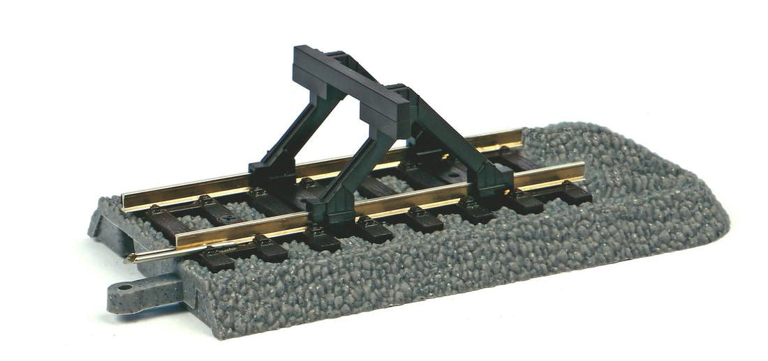 Piko A-Track w/Roadbed End Piece with Buffer Stop HO Gauge 55446