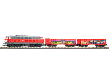 Piko Ready to Run DBAG BR218 Graffiti Freight Train Set VI PK57032 HO Gauge