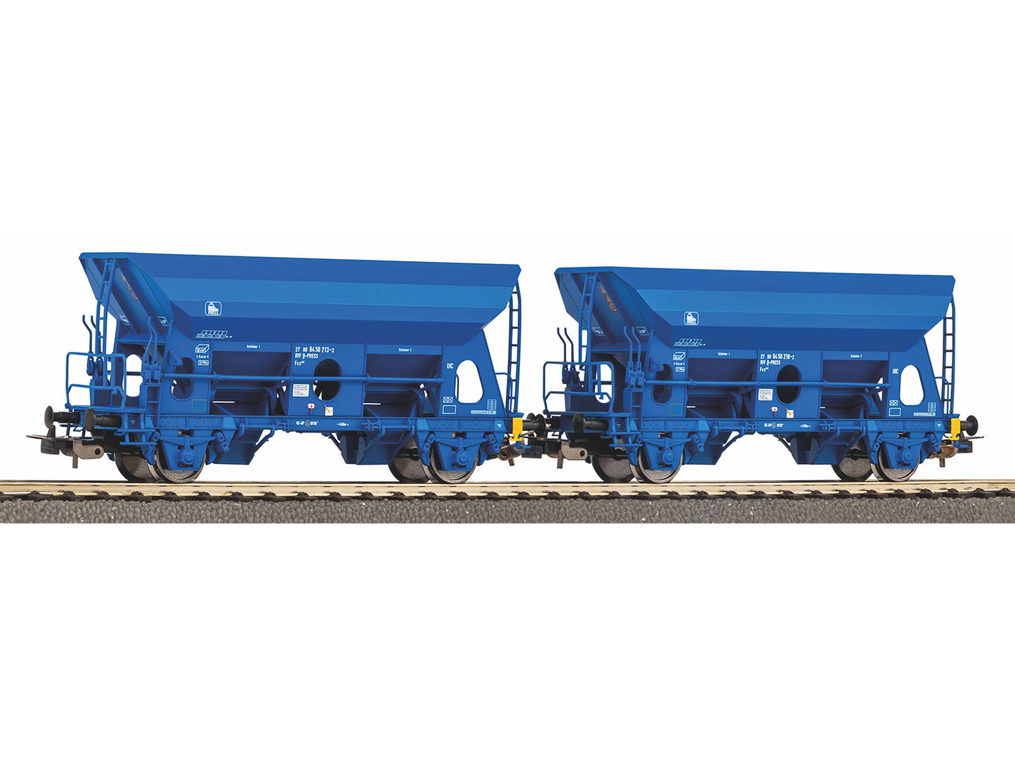 Piko Expert Press Fc 4 Wheel Hopper Wagon Set (2) VI HO Gauge PK58281
