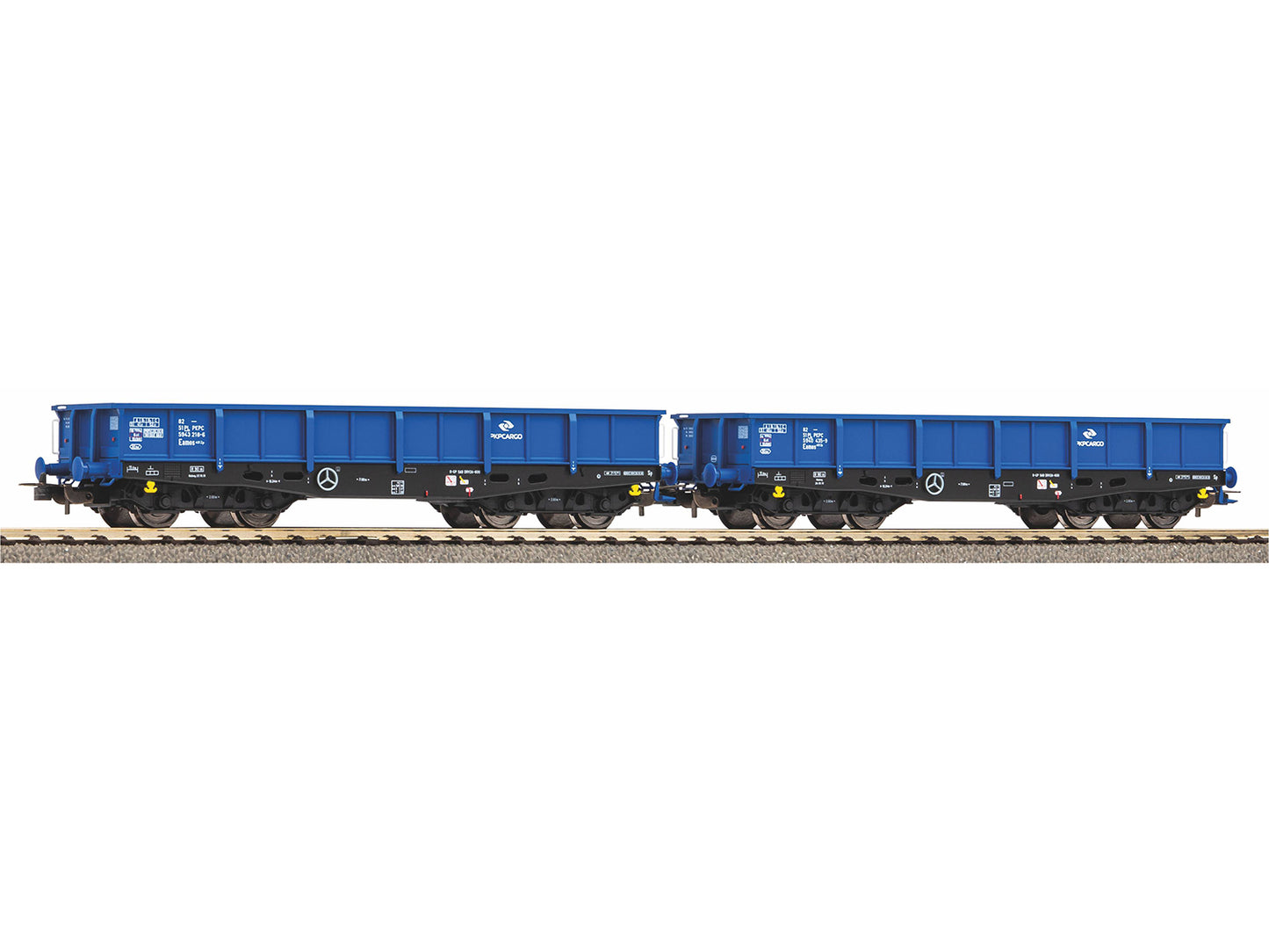 Piko Expert PKP Cargo 401zp Bogie Flat Wagon Set (2) VI HO Gauge PK58285