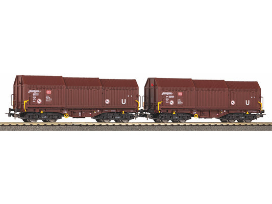 Piko Expert DB Cargo Telescopic Wagon Set (2) VI HO Gauge PK58293